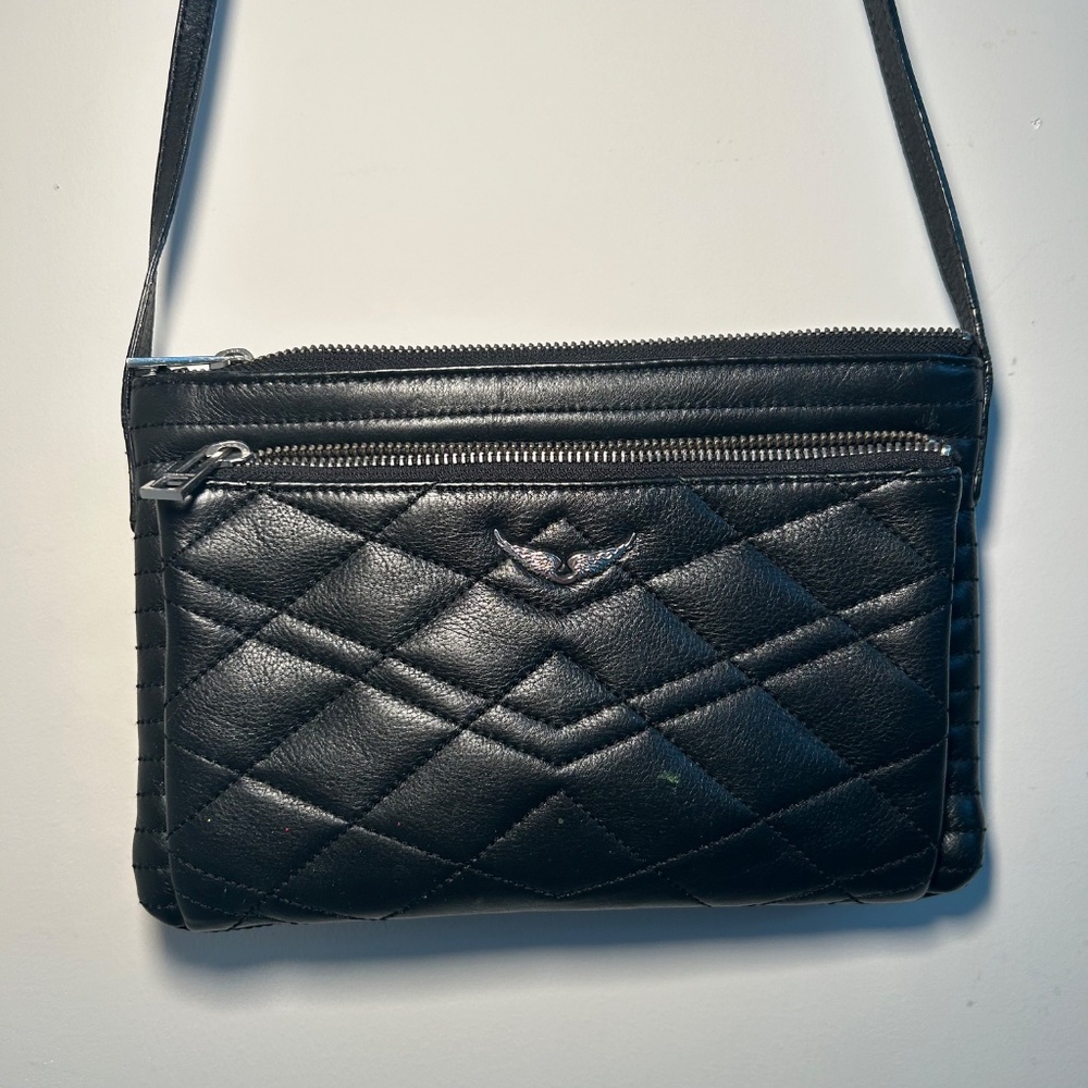Zadig & Voltaire Black Leather side bag
